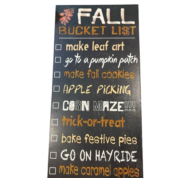 Eat, Drink, & Be Scary Halloween Decor | Fall Bucket List Wall Decor Two Items! - Picture 2 of 4